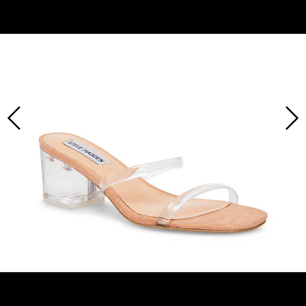 Steve Madden clear block heels